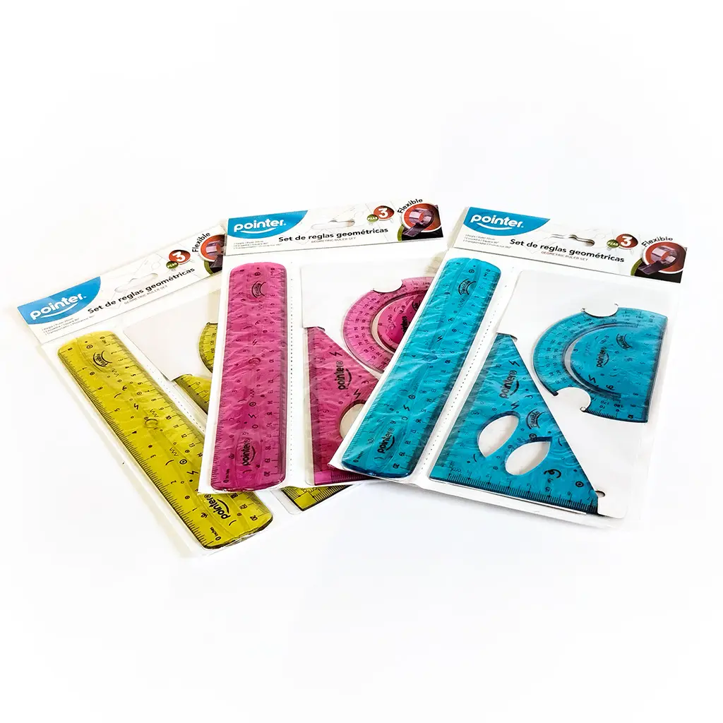 Set de reglas geométricas flexibles.