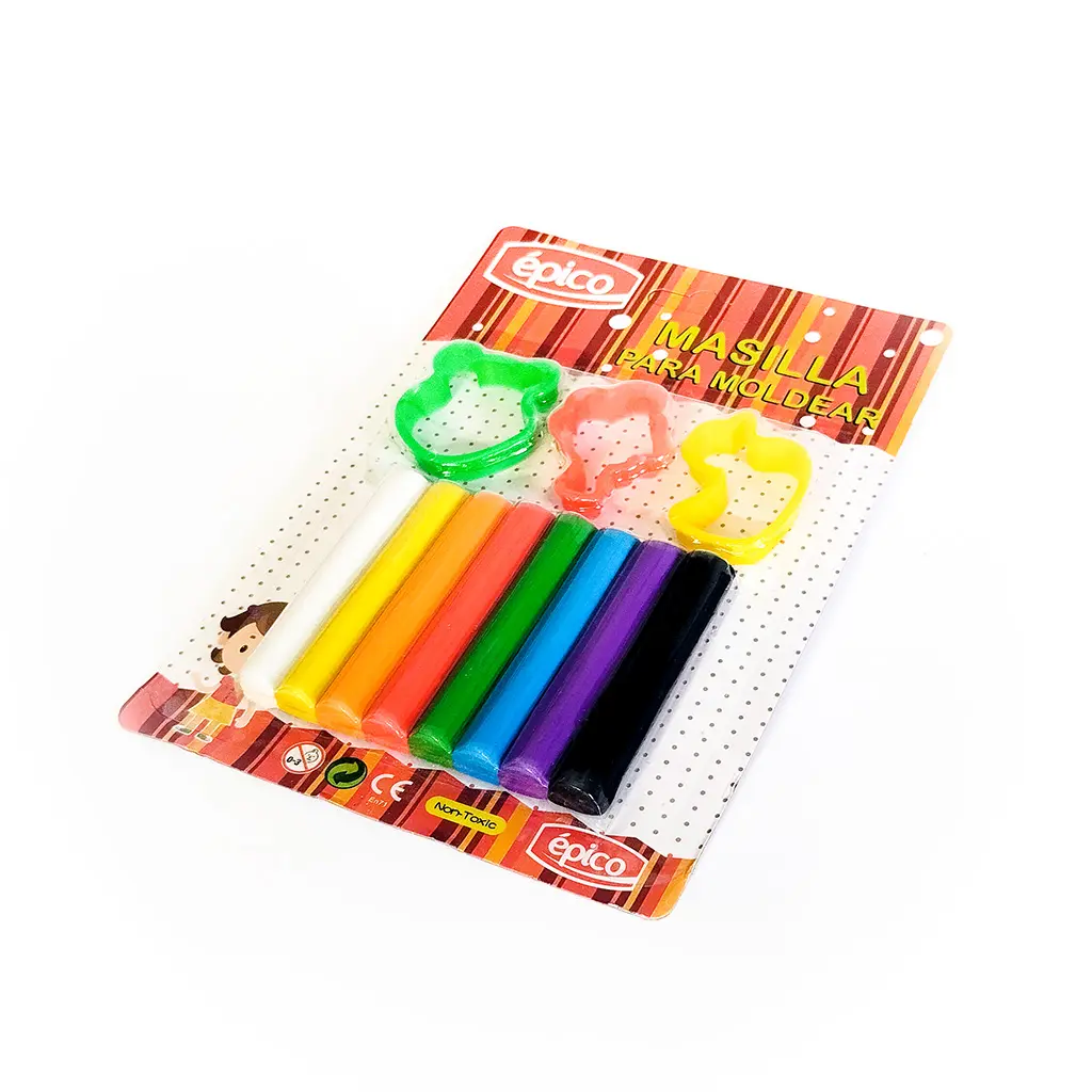 Plastilina con moldes (8 colores)
