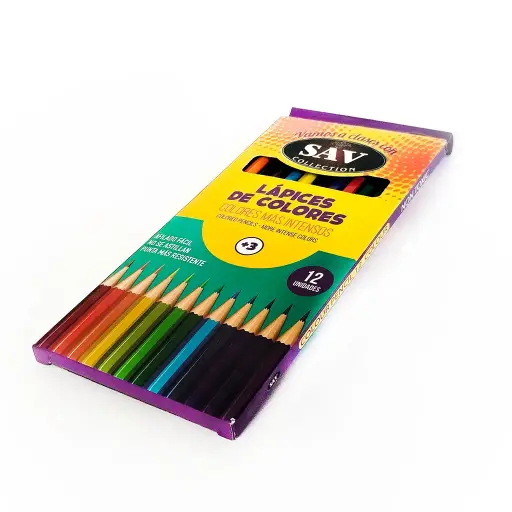 Lapices grandes de colores (12) SAV
